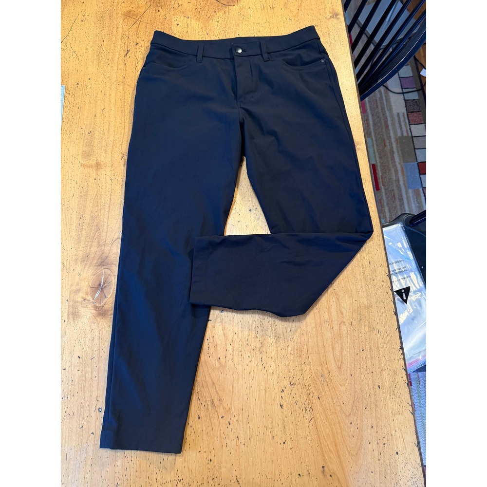 Lululemon Commission Slim Fit 31x27 Mens Warpstreme Pants Black Chino Trousers